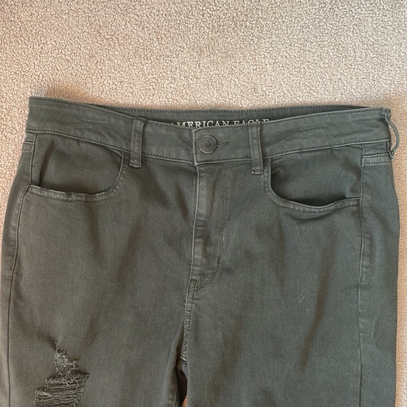 American Eagle Hi rise army green jeggings - Picture 4 of 6
